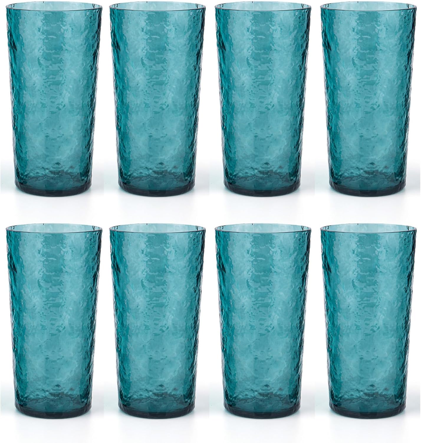 KX-WARE 18-ounce Acrylic Highball Glasses Plastic Tumbler, set of 8 Green