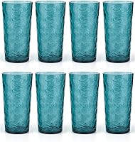 Vista 15 de KX-WARE Vasos altos de acrílico de 18 onzas, juego de 8, tazón de plástico, color negro