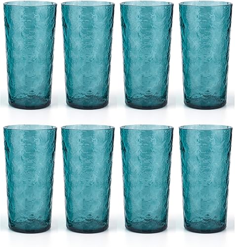 Miniatura 15 de KX-WARE Vasos altos de acrílico de 18 onzas, juego de 8, tazón de plástico, color negro