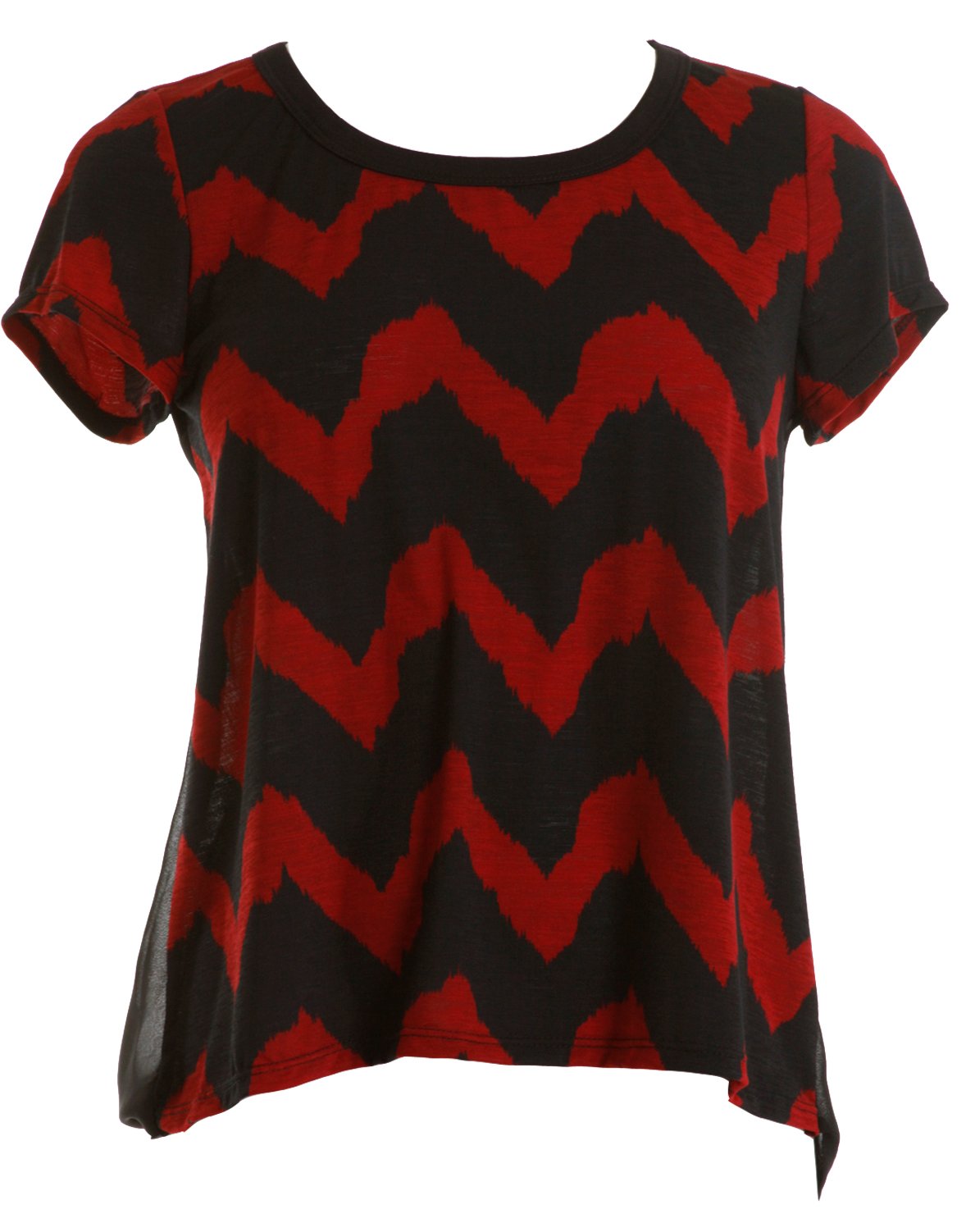 VIV Collection Women's Vertical Slice Back Chevron Top