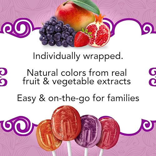 Miniatura 4 de Paletas orgánicas de Halloween  Lovely Co. Bolsa de 1 libra  Sabores de fresa, granada, mango y uva  Sin HFCS, GLUTEN o ingredientes falsos, 100%