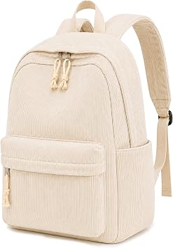 School Backpack for Teen Girls Backpacks Corduroy School Bags, Lightweight Women Laptop Bag Travel Backpack for Elementary Middle High University