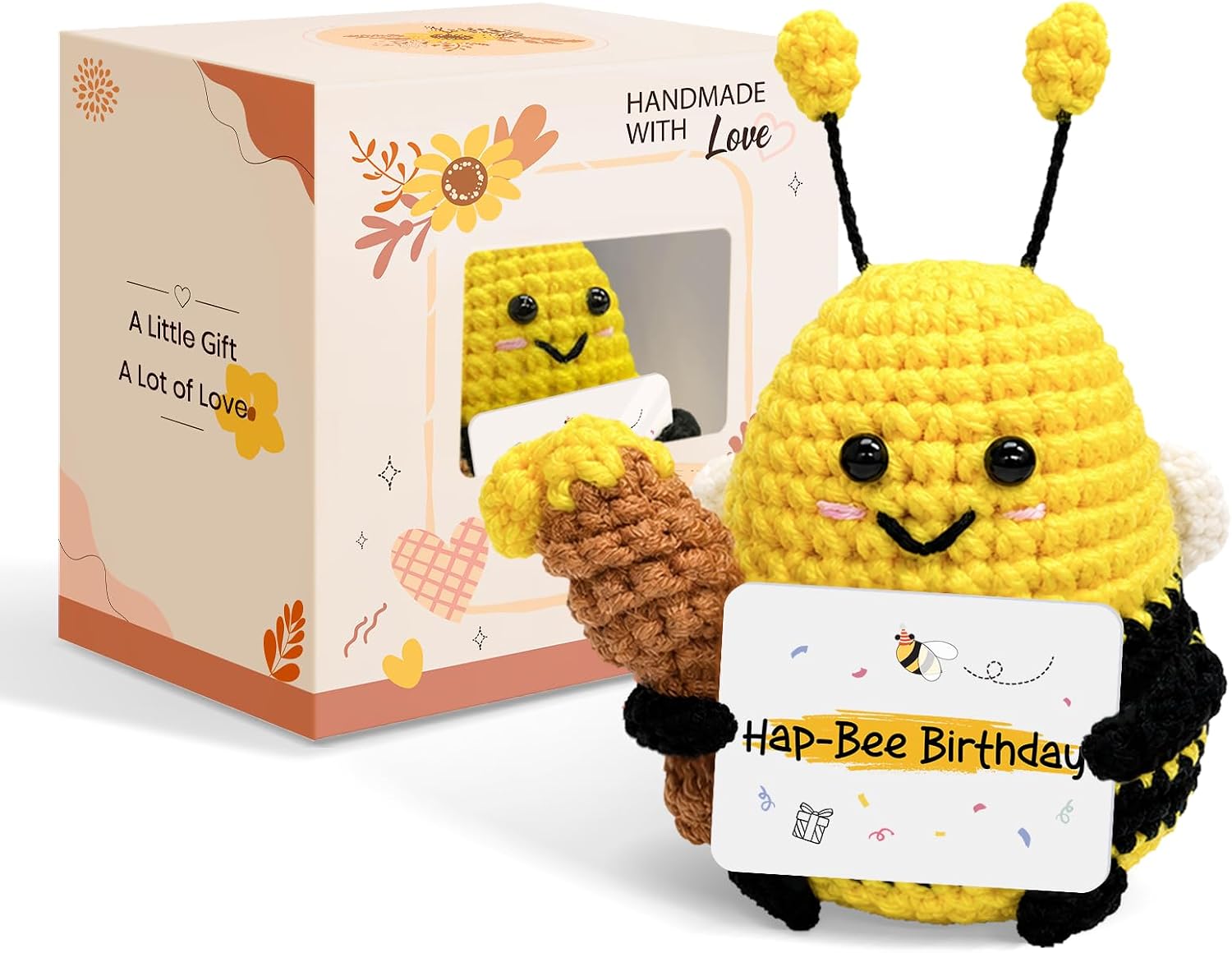 Happy Birthday Crochet Bee, Birthday Crochet Gifts for Women