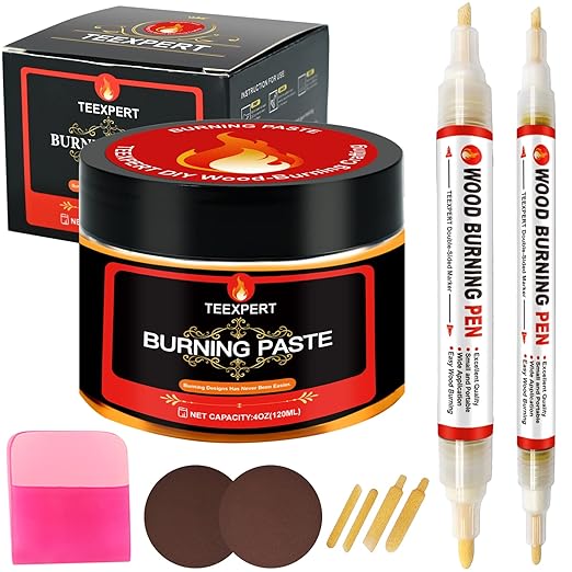 Wood Burn Paste Pen Kit, Wood Burning Kit, 4OZ Wooden Burning Gel, Double Sided Wood Burn Marker Kit For DIY Beautiful Wooden Burning In Minutes - View #4