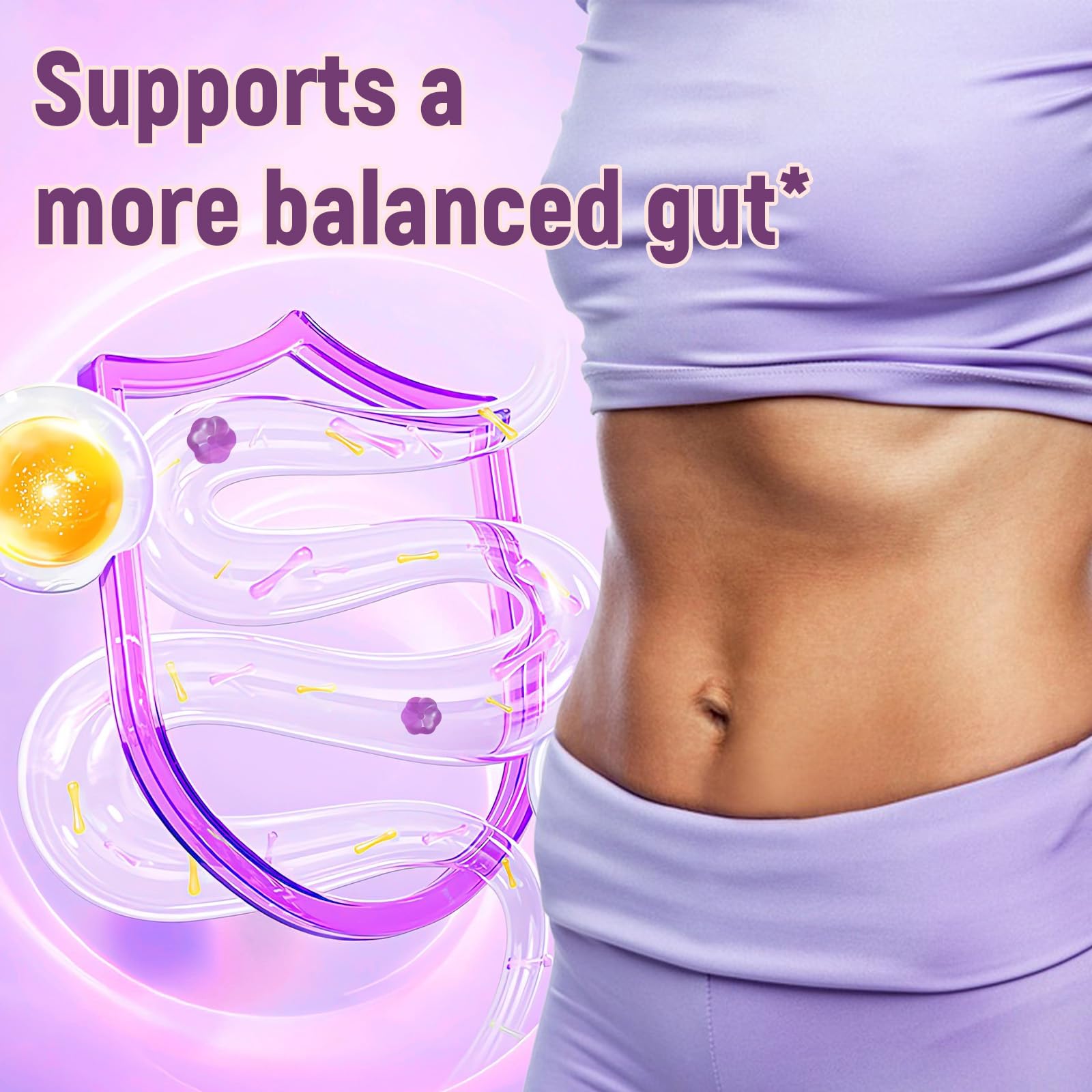 Migcopat 10G Fiber Gummies for Adults, No Sugar Added Grape Flavor, Fiber Supplement with 30 Billion CFU Probiotics Blend, ACV, Vitamin C, Inulin, Support Digestive Health, 90 Count — Amazon image 5