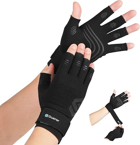 Duerer Guantes de compresión para artritis con correas mujeres y hombres para RSI túnel carpiano reumatoide tendinitis dolor de manos soporte de