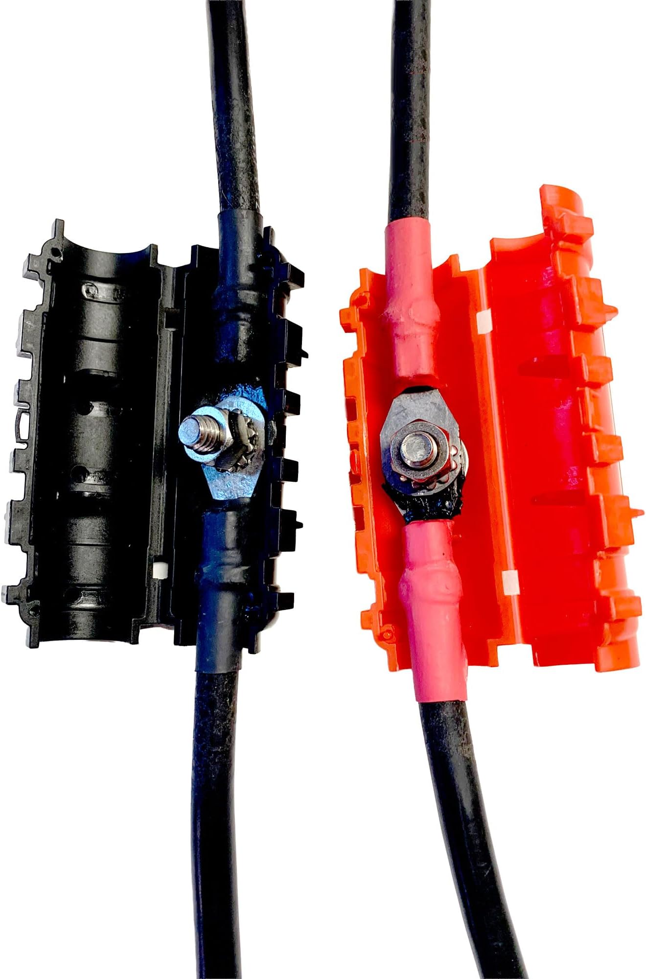 Hydra Battery Cable Extender, Marine Battery Terminal Extension Kit with Positive & Negative Terminals, 5/16-18 Stainless Steel Stud, Fits Up to 2 Gauge Wire