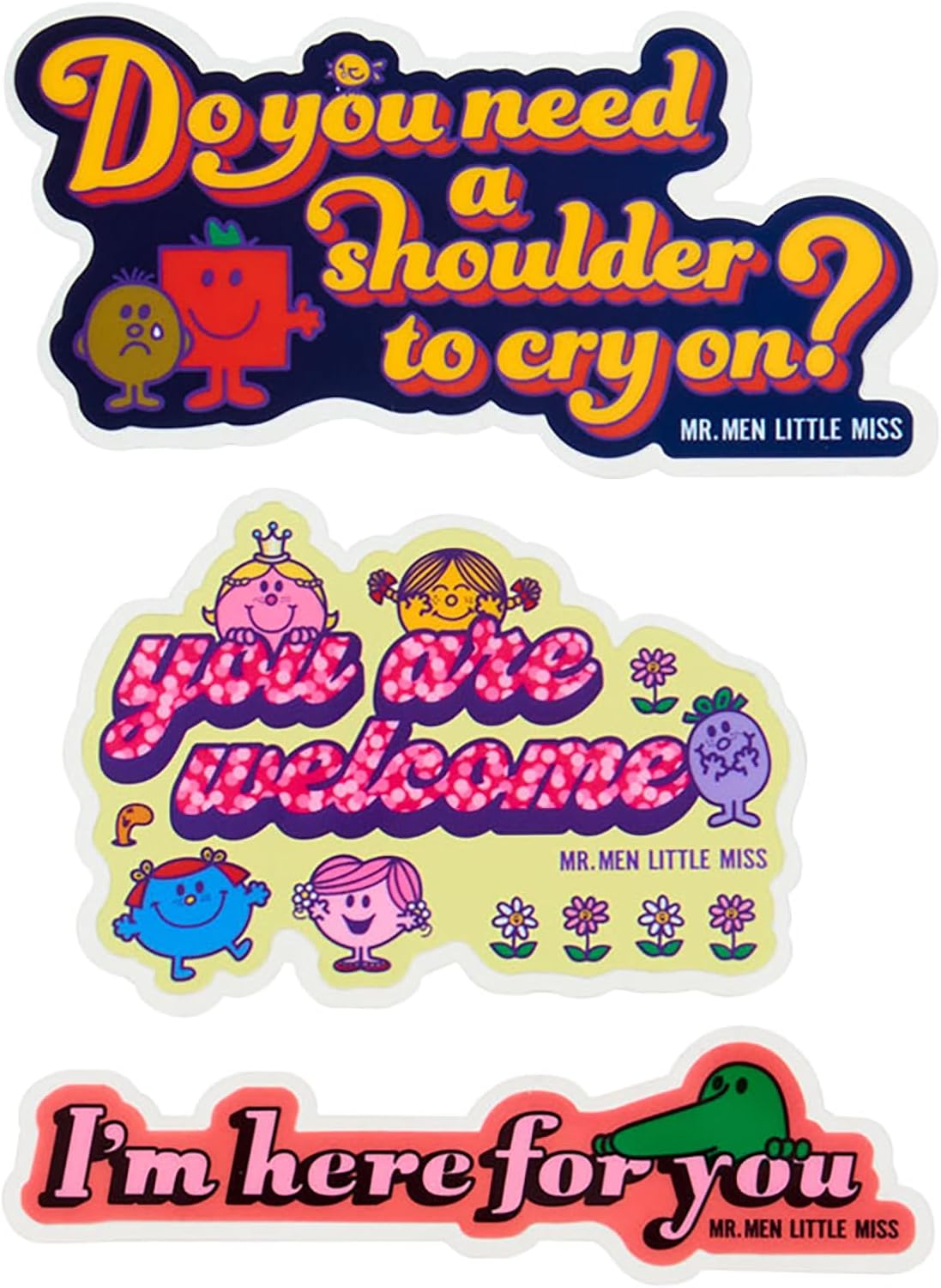 Sanrio 312843 Sticker Set (Mood Typographic Design), Mr Men and Little Misses, for Ages 3 and Up
