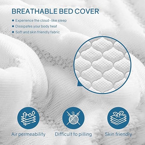 Miniatura 4 de BLKMTY Colchón de tamaño individual de 8 pulgadas, colchón de resortes interiores con colchón de espuma de alta densidad, colchón de resortes