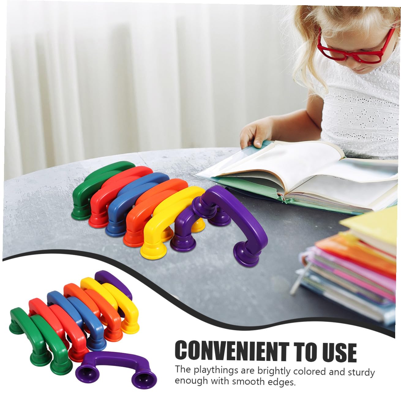 Telefono Giocattolo Sussurrante per Piccoli Set da 12 Pezzi in Plastica ABS Colorata Gioco Educativo Portatile per Sviluppo Udito e Riconoscimento Colori Compatto e Resistente