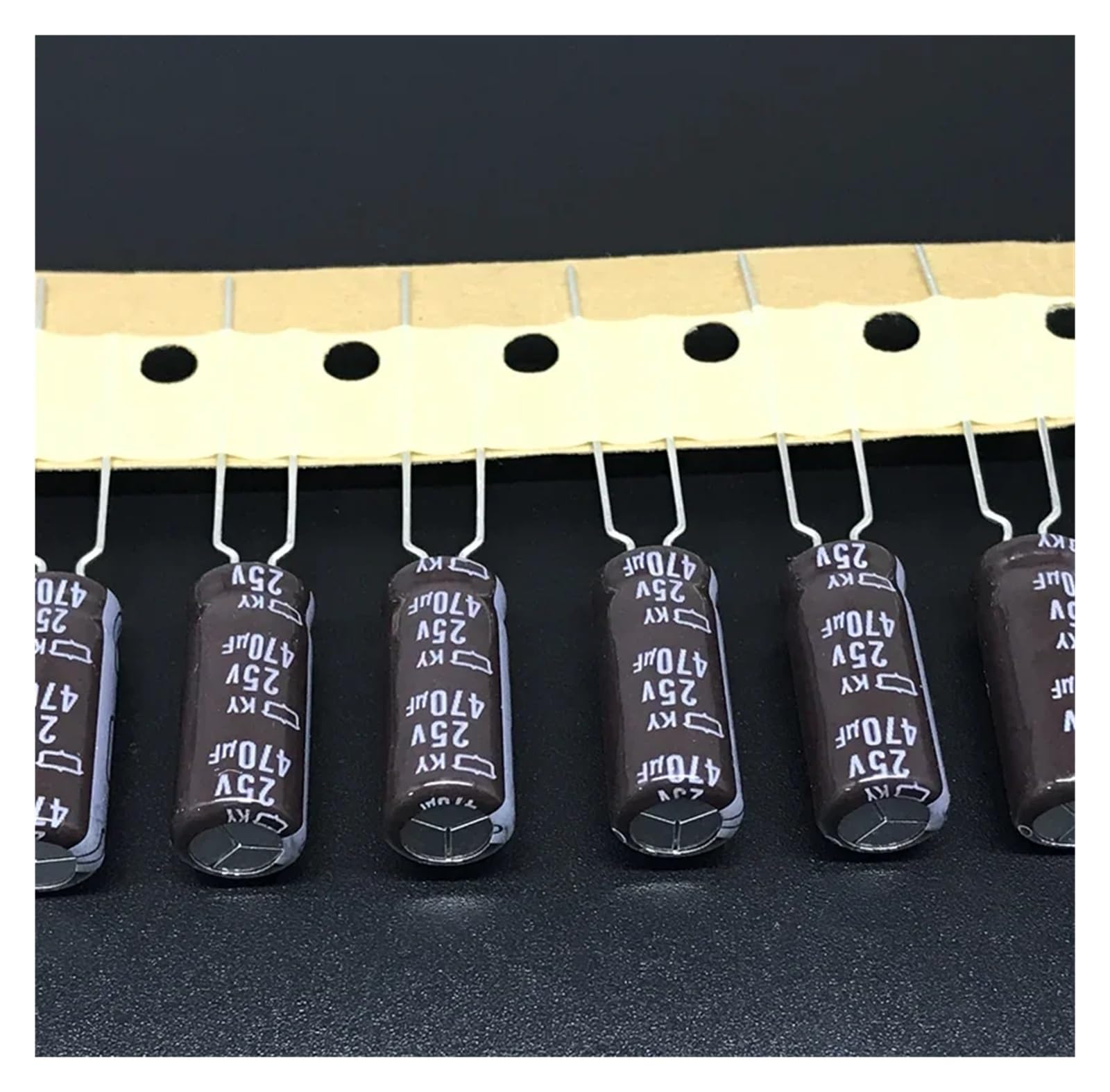 ICXLPMC 100pcs 470uF 25V 8x20mm Low impedance Long Life 25V470uF Aluminum Electrolytic Capacitor