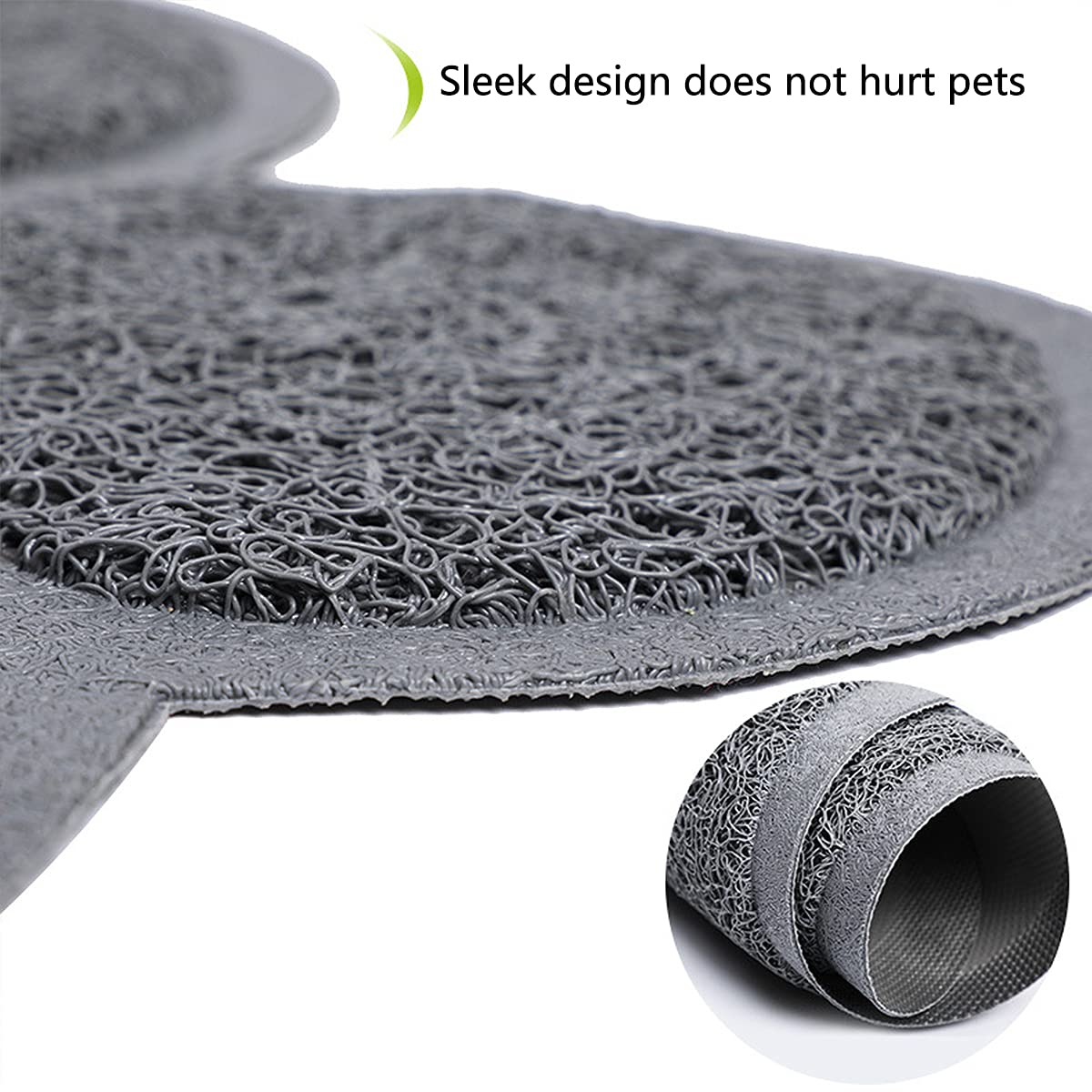 3 Pezzi PVC Tappetino Lettiera Gatto Antiscivolo Ciotole Gatto Animale Domestico Alimentatore Tappetino per Ciotola Tovaglietta a Forma di Zampa Cani e Gatti