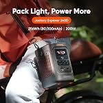 Jackery Explorer 240D Power Bank (80,000mAh), LiFePO4 Battery 256Wh Portable Power Station, USB-C Cable Included,200W DC Output,1-Hour Fast Charging, Compact for Outdoor Camping, Travel, Emergencies