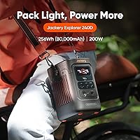 Vista 8 de Jackery Explorer 240D Power Bank, 80,000mAh LiFePO4 Battery Portable Power Station, 200W DC Output,1-Hour Fast Charging, Compact for Outdoor