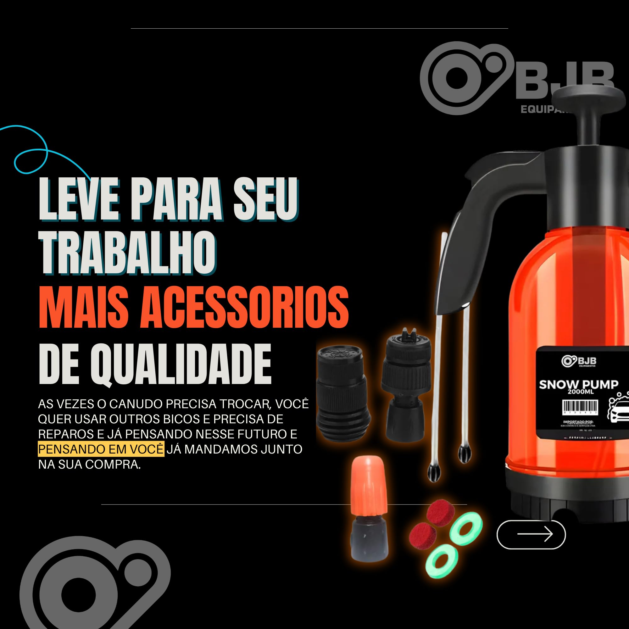 Snow Foam Canhão de Espuma Grossa Pulverizador Manual Híbrido 3 em