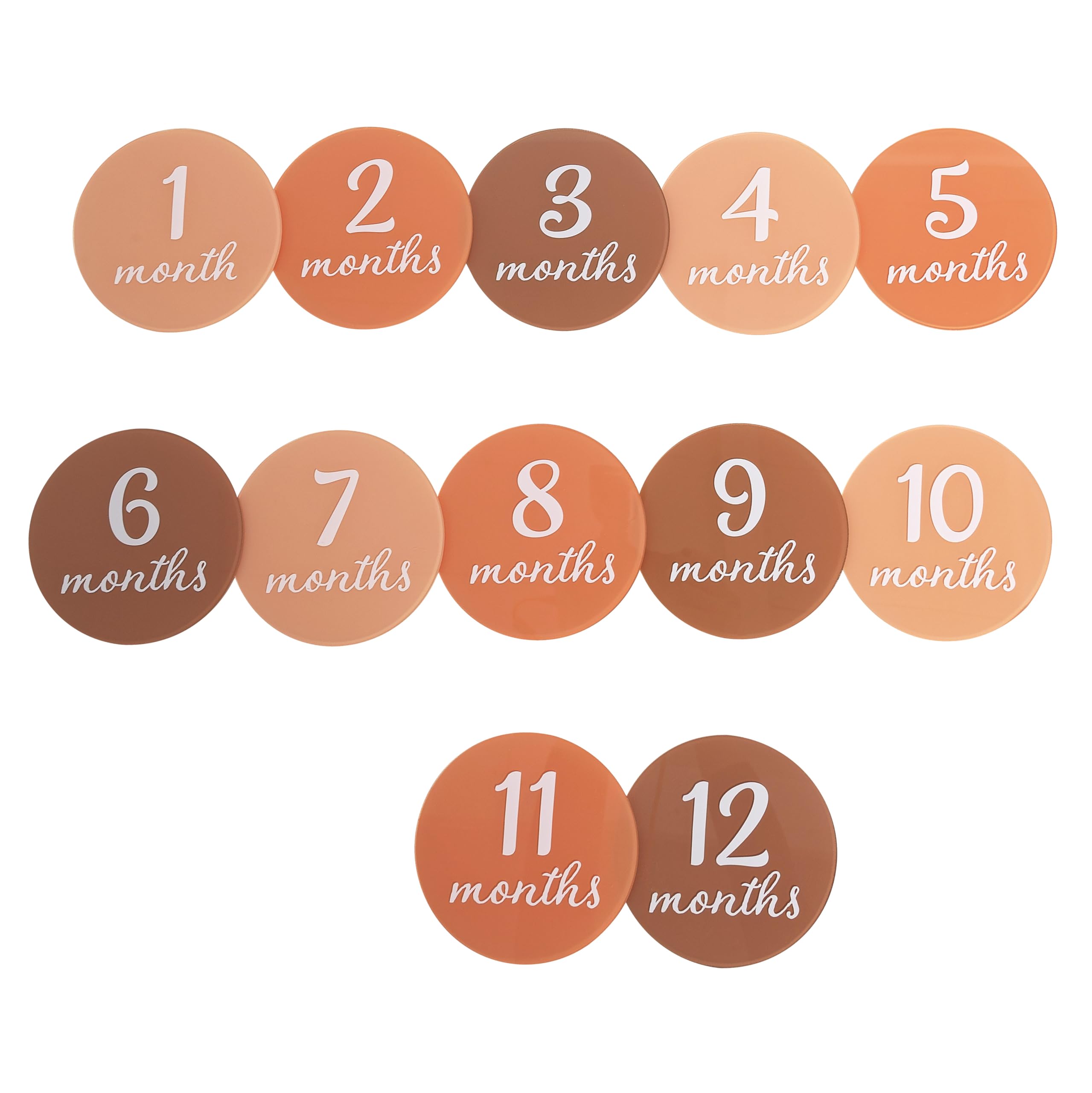 Pearhead Acrylic Monthly Milestone Photo Cards, Baby’s First Year Photo Prop Discs, Pregnancy Journey Milestone Markers, Blush Pink