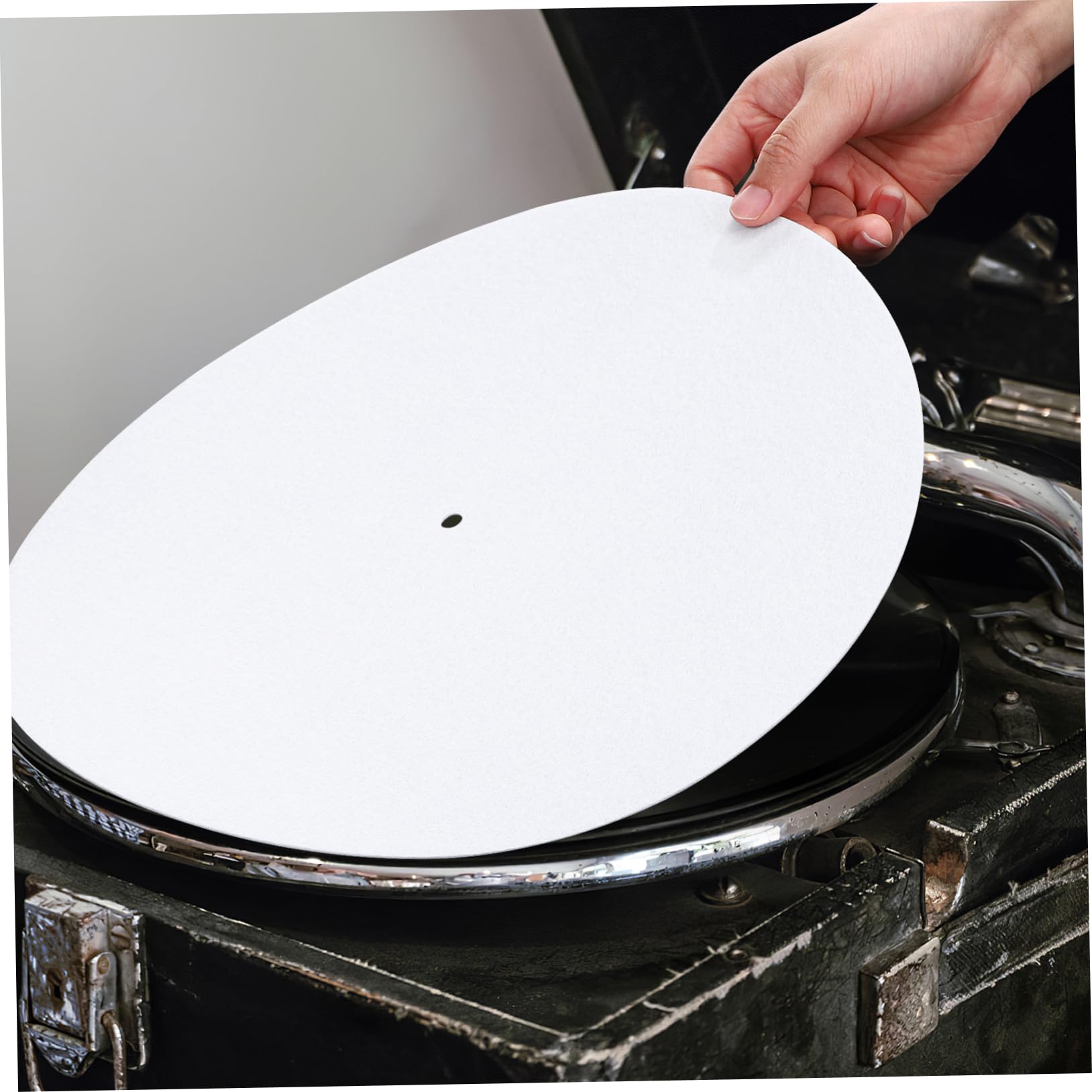 ULDIGI Record Player Platter Mat Pad Wool Mat Static-free Vibration Reduction for Clear Sound