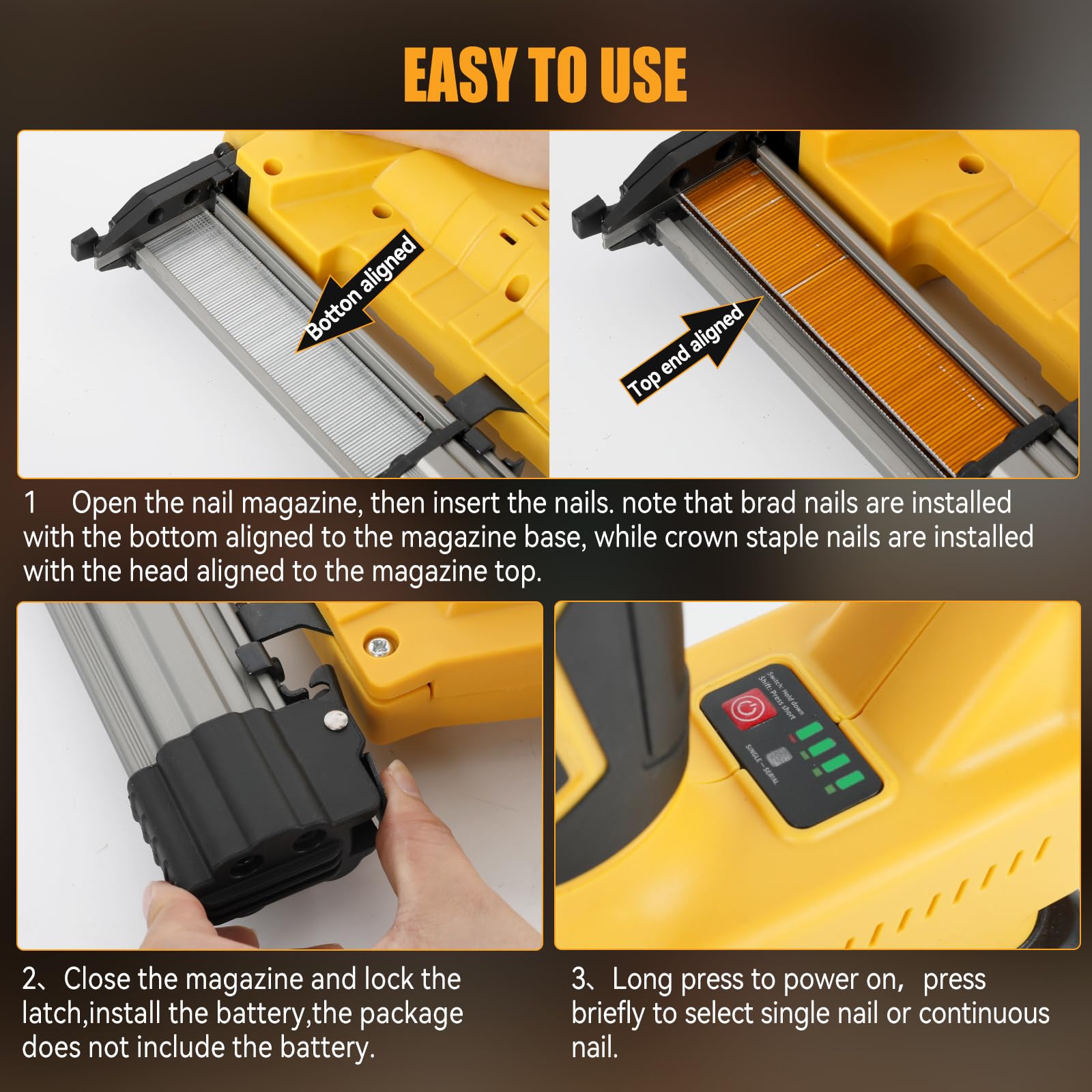 Dewalt 20V Akku-Nagler, bürstenloser Nagler, 18GA, 1000 Nägel und Klammern