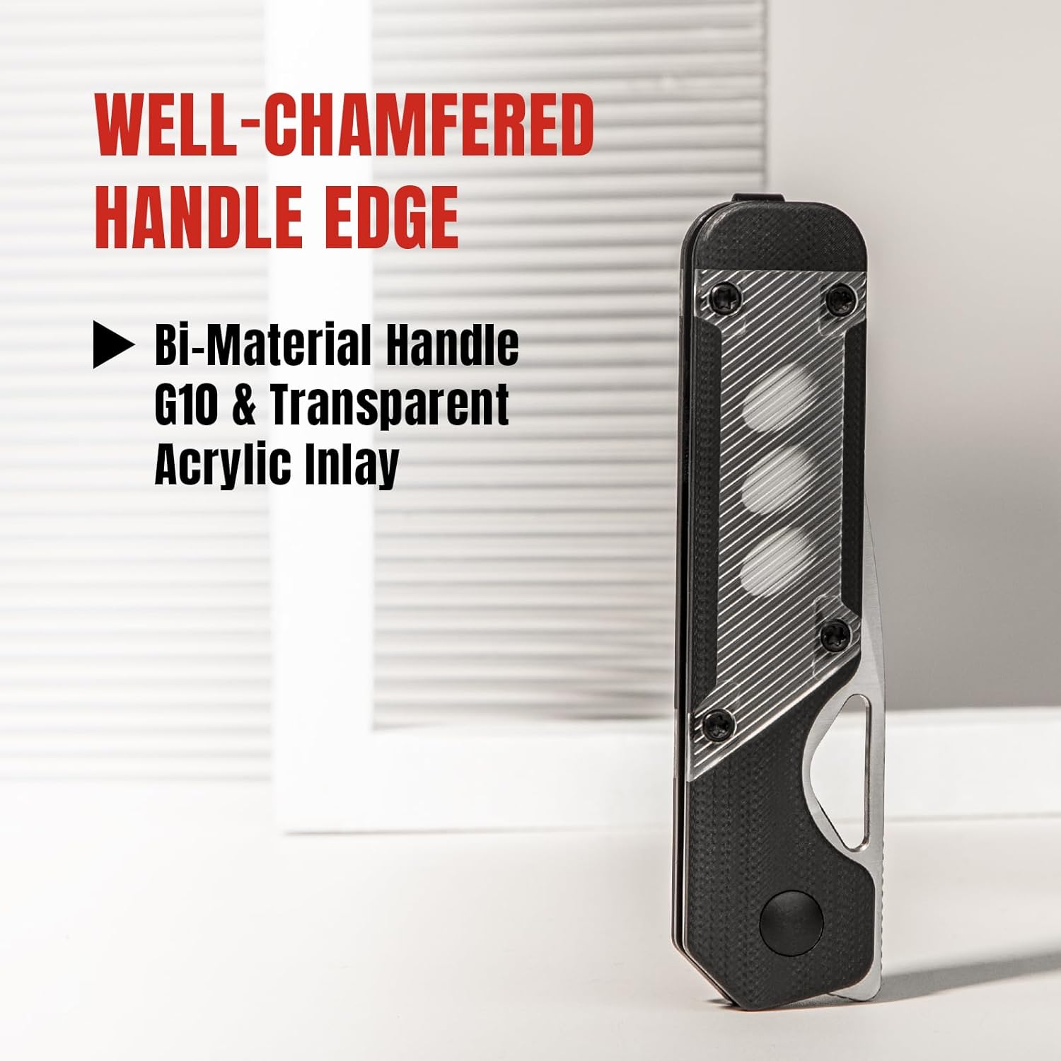 Kizer Mini Militaw Pocket Knife for EDC, 2.82'' Nitro V Blade Folding Knife, G10 & Acrylic Handle Small EDC Knife with Pocket Clip, Camping Hunting Knife for Men Women Gift V3634SA3