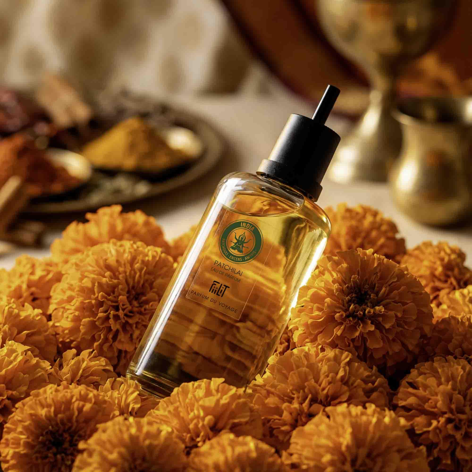 Eau de Parfum Naturelle Paw India, 200 ml, Nachfüllpack – FiiLiT – Patchouli Räucherstäbchen Chypr, leistungsstark