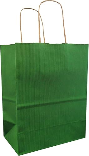 Miniatura 3 de Jillson Roberts 12 bolsas de regalo de papel kraft medianas, rojoverdeplateado metálicodorado