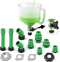 SWANLAKE No-Spill Coolant Funnel Kit,Spill Proof Funnel Bleeder with Adapters.Universal Fitment15Pcs.
