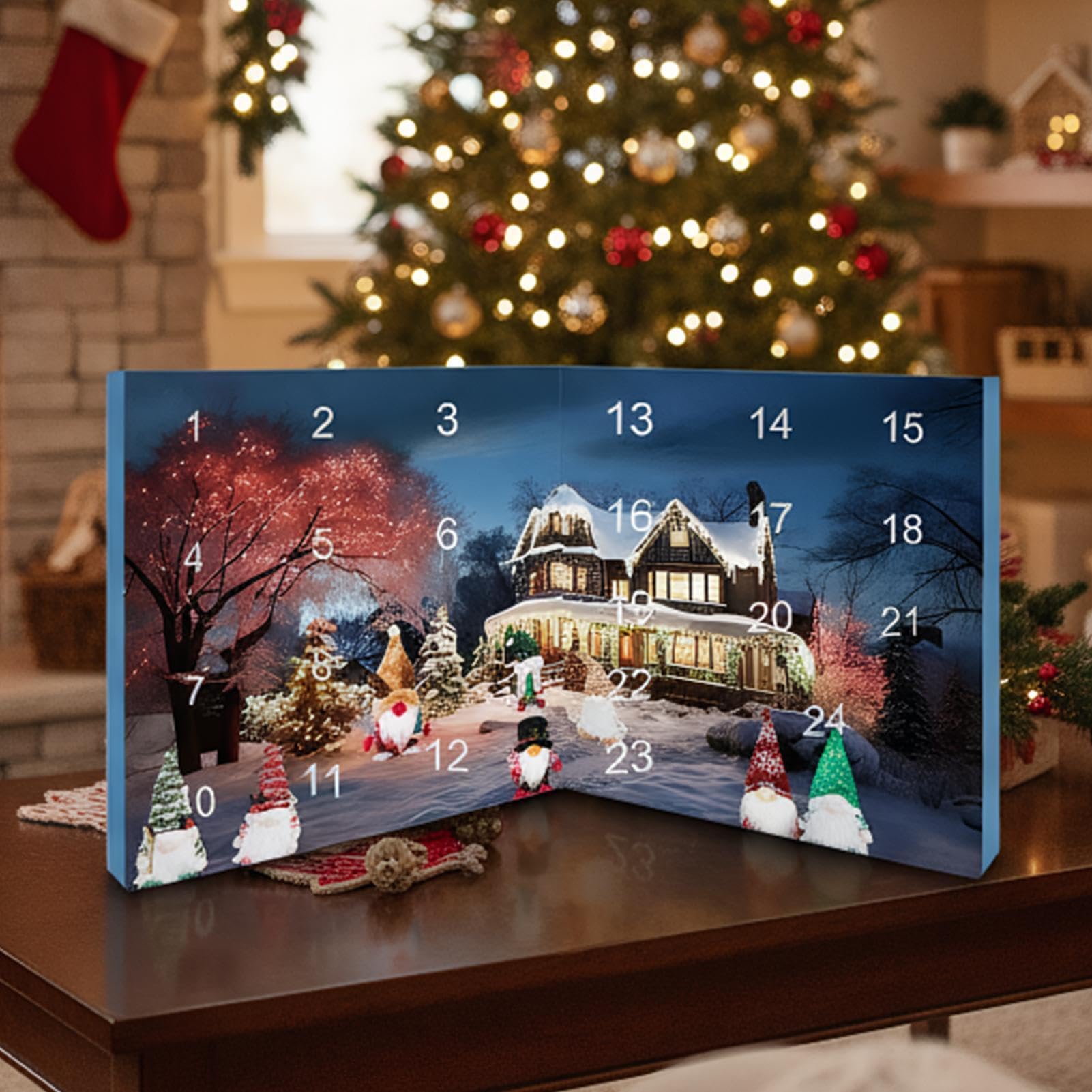 Calendario Avvento Con Gnomi Natalizi 24 Giorni Decorazione