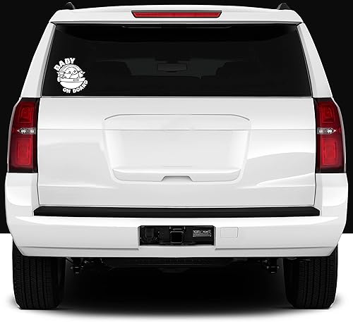 Miniatura 3 de MAZ DISTRIBUTIONS Adhesivo de bebé a bordo – Adhesivo de vinilo para portátil – Adhesivo impermeable para botella de agua – Útil en interiores y