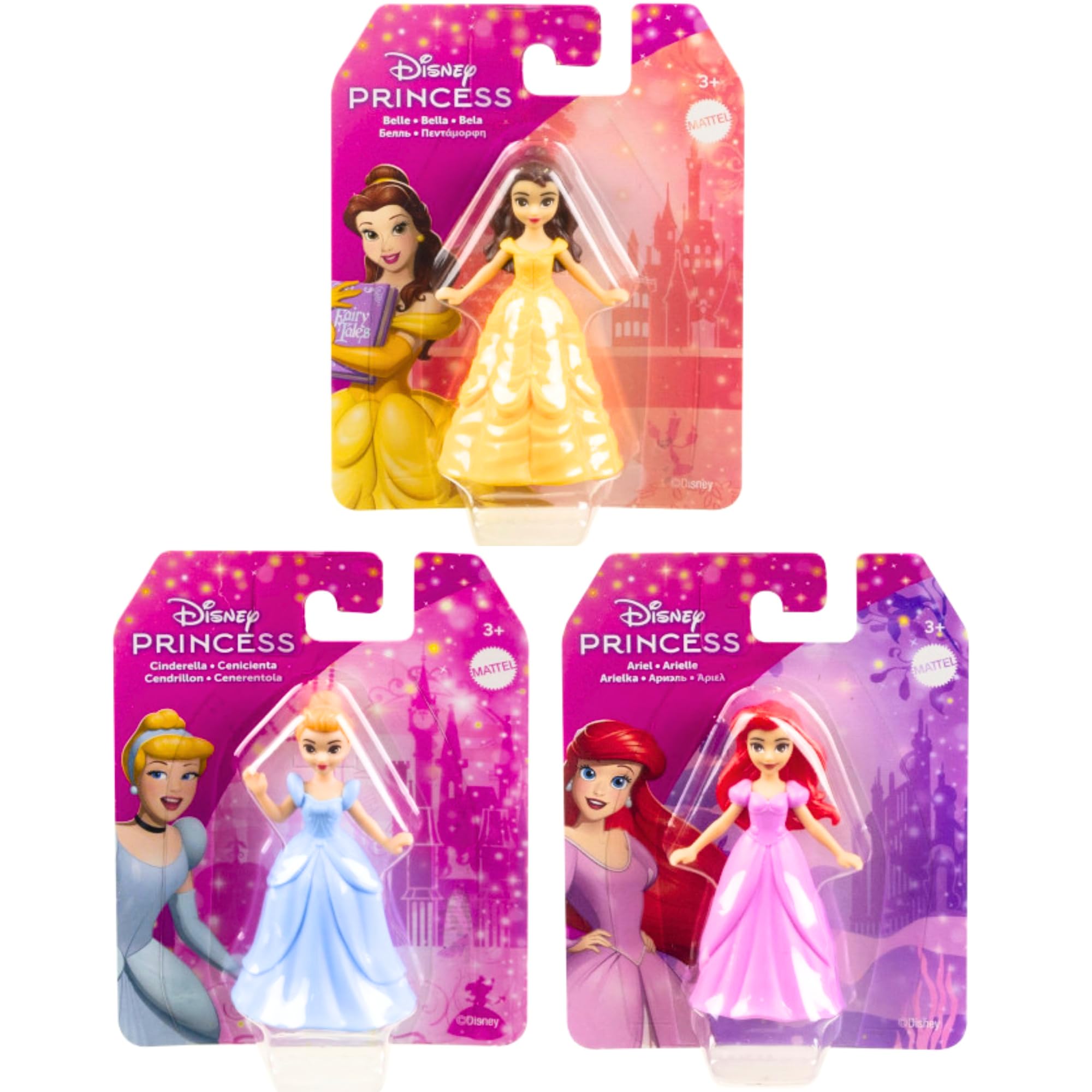 Disney Princess Dolls & Figures - (Set of 3-3" 7cm Figures) โ image 1