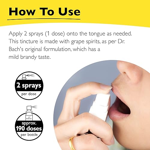 Miniatura 4 de Remedio natural de rescate Bach que alivia rápidamente el estrés en aerosol de 20 ml BF01394 1 1