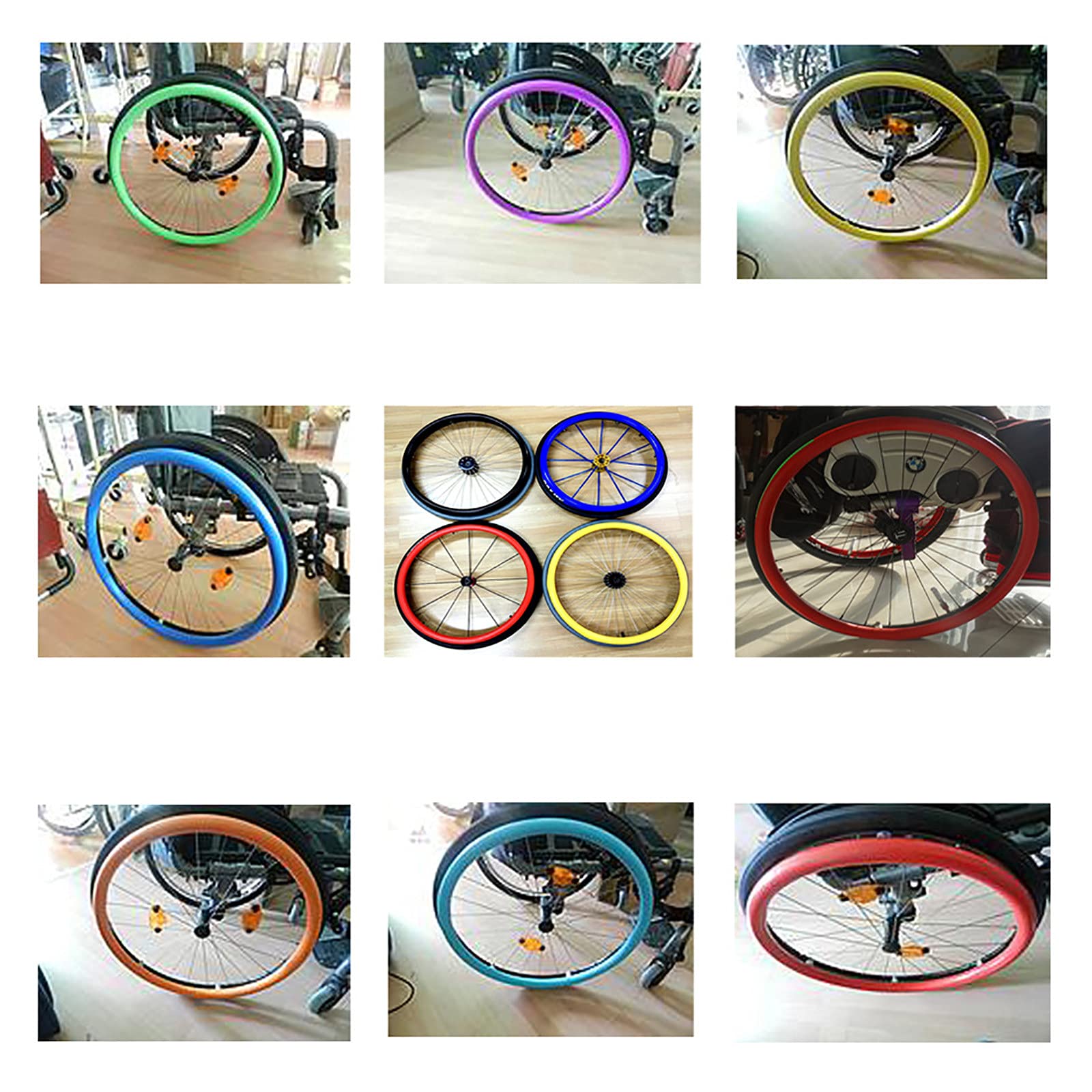 Sillas de ruedas, cubierta para rueda trasera de silla de ruedas de 24 pulgadas/cubierta para empujar con la mano (par), cubierta antideslizante resistente al desgaste/cubierta para empujar con la m