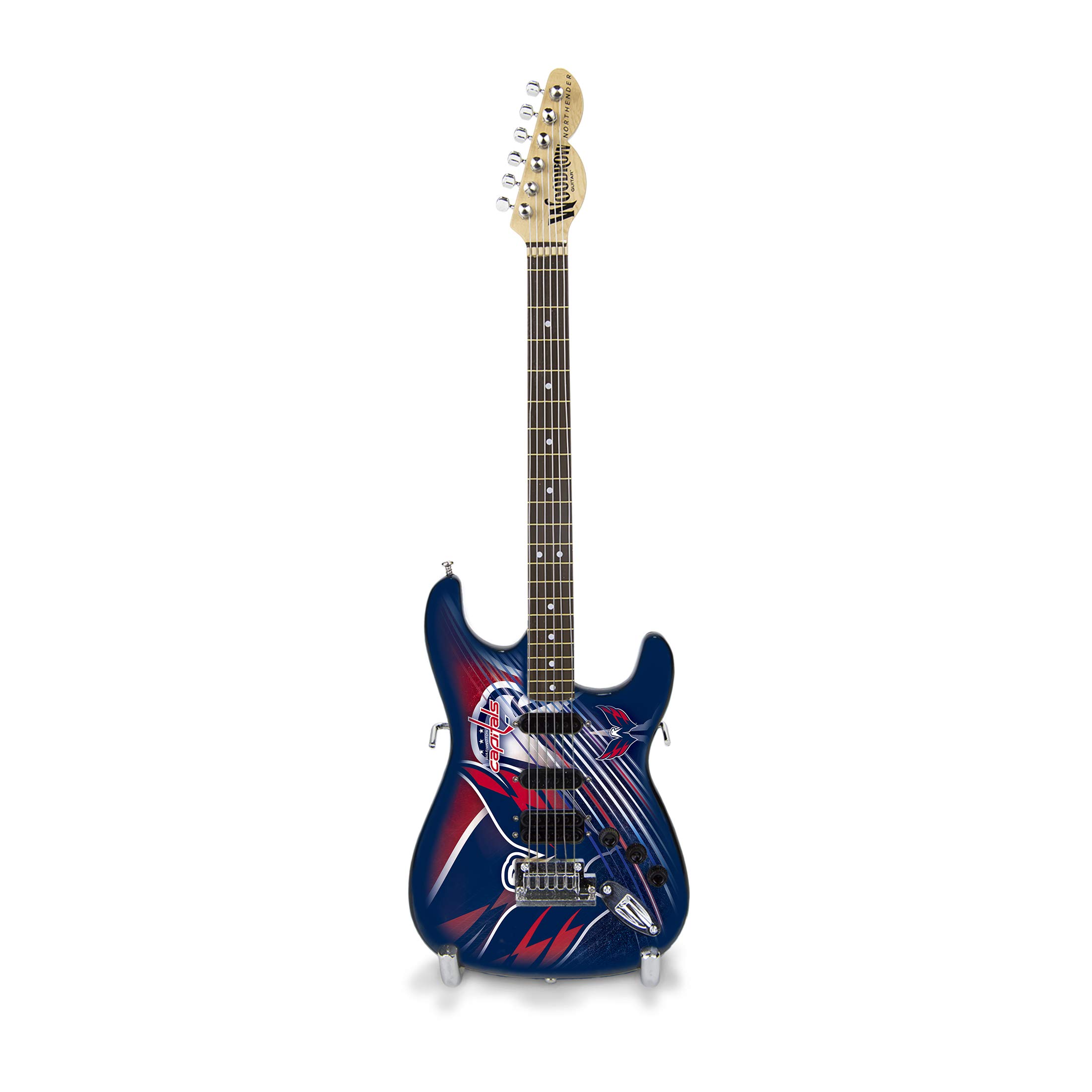 The Sports Vault Woodrow Guitar NHL Washington Capitals Collectible Mini NorthEnder Guitar, Team Color, 10.25"" x 3.25"""