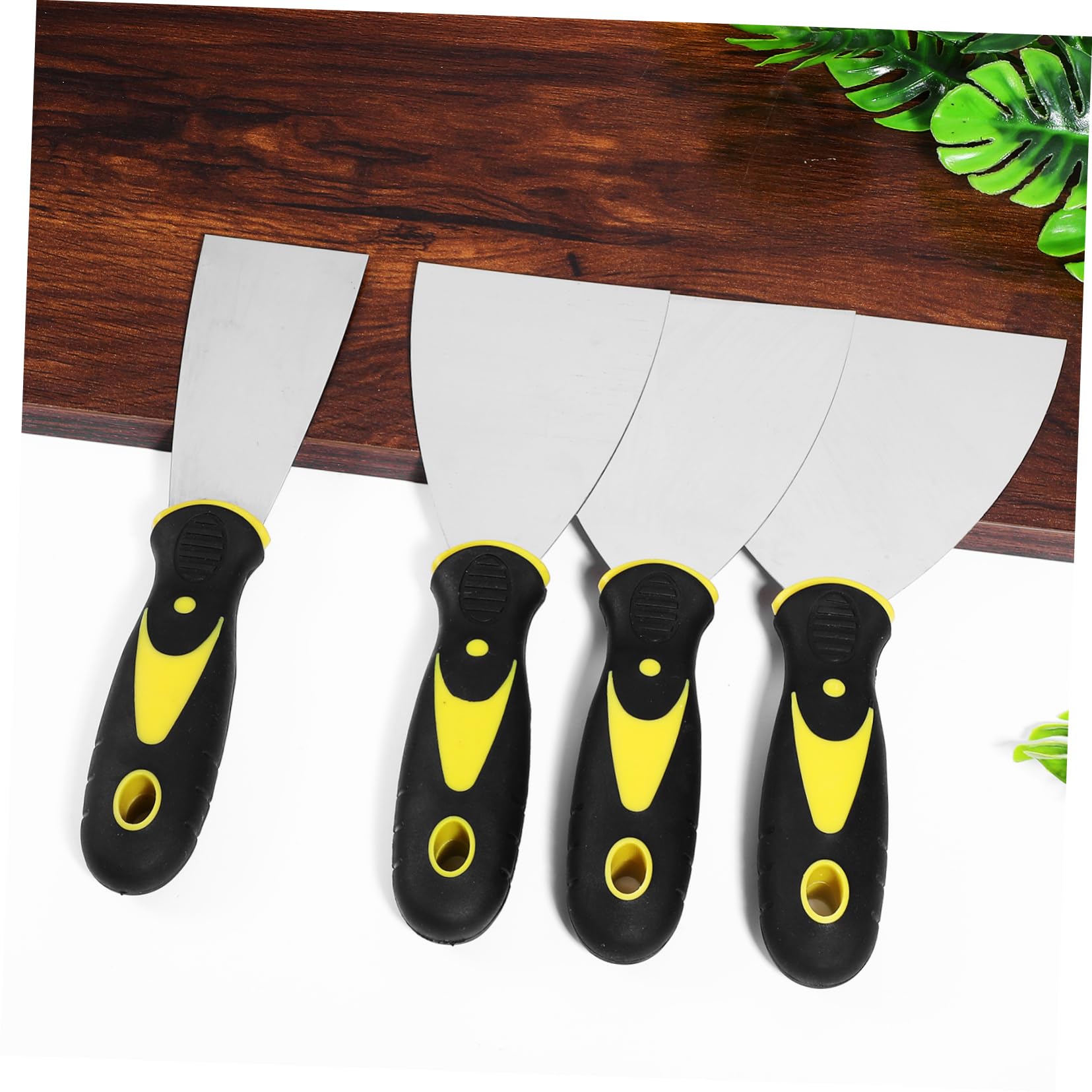 NUOBESTY 8 Stück Edelstahl Spachtelset Mit Griff Flexibler Malerspachtel Für Trockenbau Farb Und Kittentfernung Wandspatel Für Glatte Oberflächen Handwerker Werkzeug