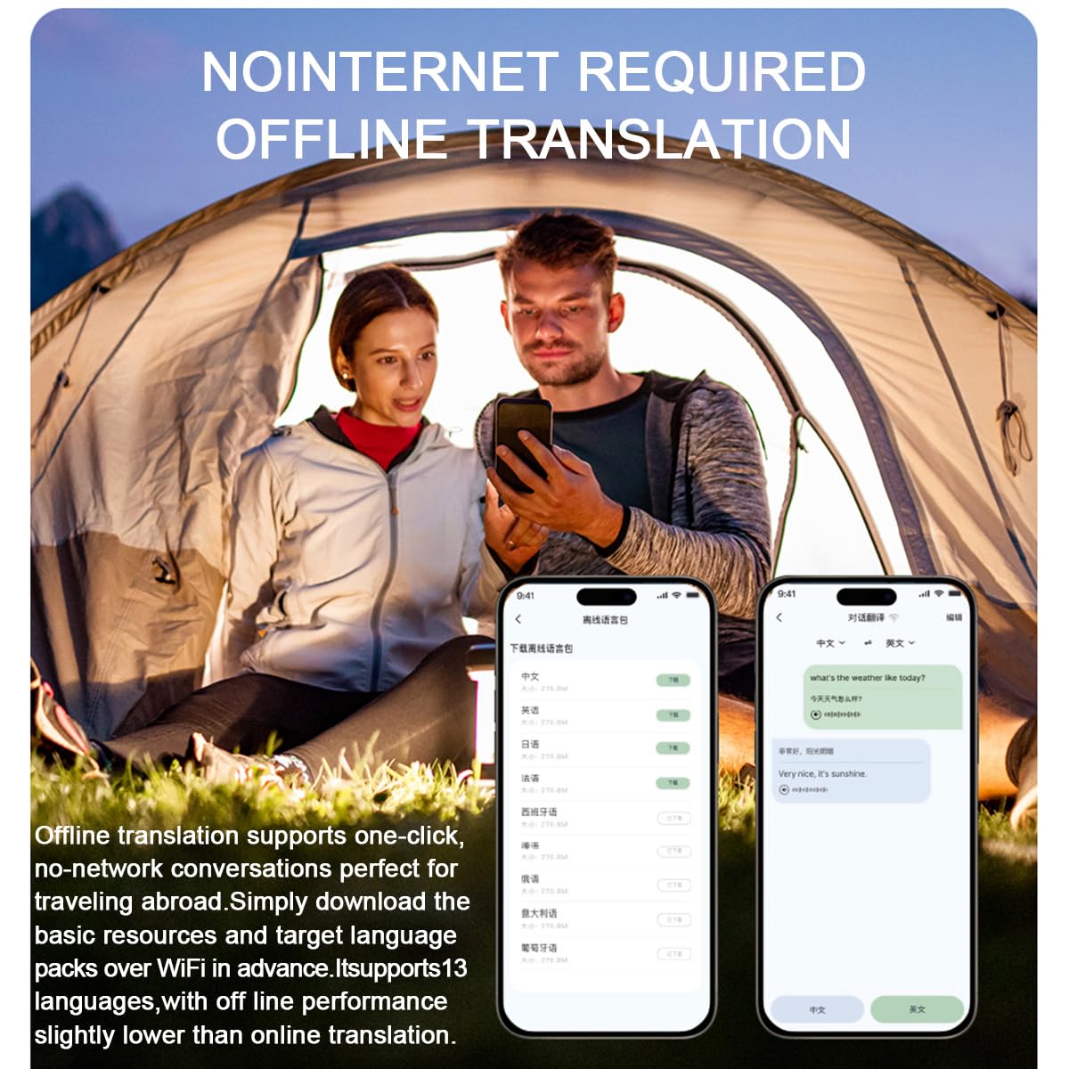 AICase Traduttore intelligente basato sull'IA, traduttore linguistico, controllo tramite app, trascrizione e traduzione IA gratuite, supporta 146 lingue, registratore/traduttore audio per conferenze