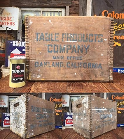 Amazon Co Jp Table Products Co ウッドボックス 木箱 ビンテージ 飾り棚 収納 ツールボックス ガレージ ジャンク キャンプ ガーデニング Diy 工具 ガーデン