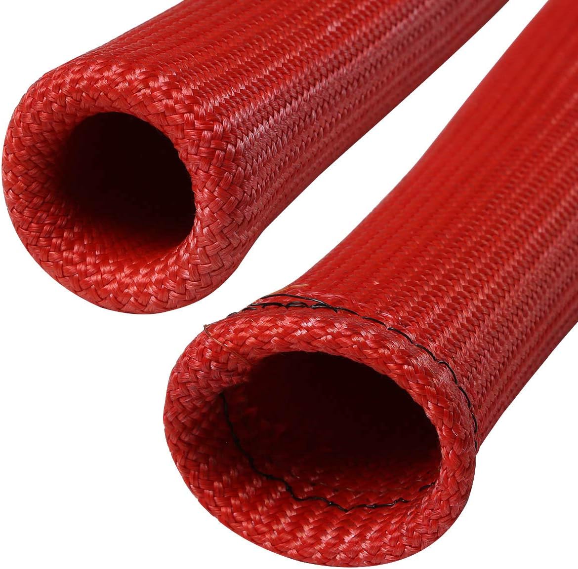 Auto Dynasty High Temperature Spark Plug Wire Boot Protect Sleeve Cover Compatible with 8 CYL (Red)