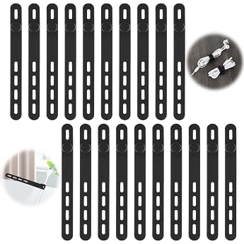 JIEYAO Pack of 20 Silicone Cable Ties Reusable Cable Ties for Mobile Phone Charger Multifunctional Cable Management Cable Organiser Cable Holder Wire Organiser for Cables Home Office School Kitchen