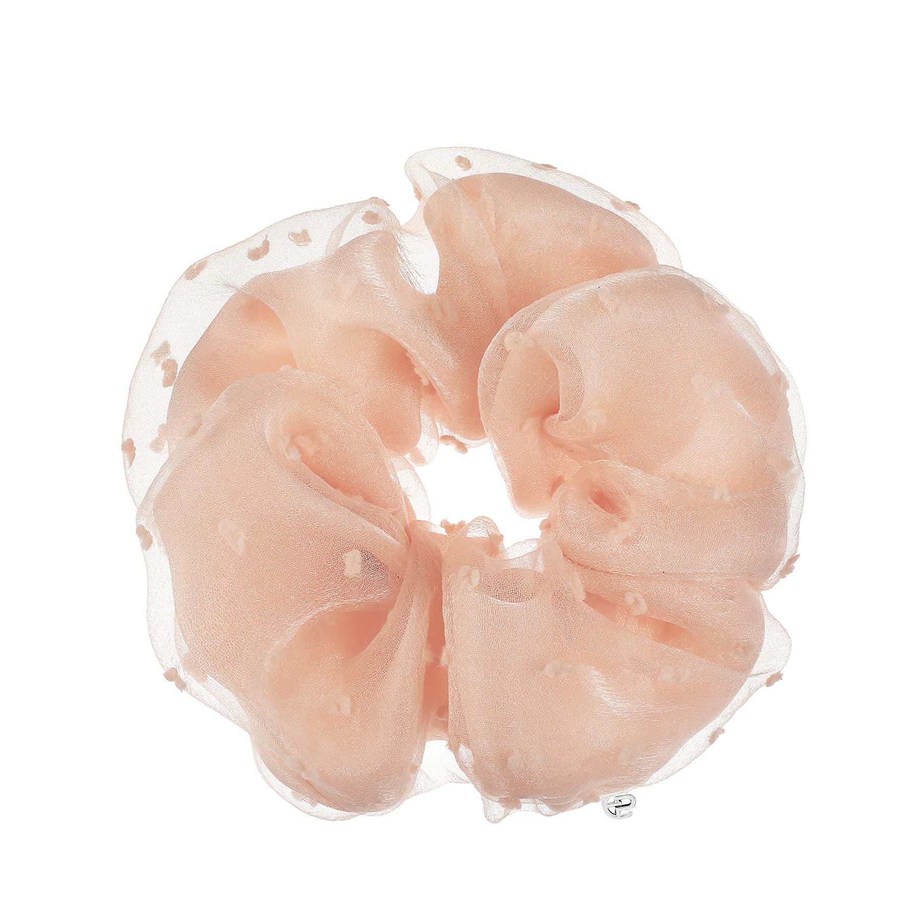 EVITA PERONIHair Scrunchies for Women and Girls - Double Layered Scrunchies for All Hair Types, Gauze Softer No Damage hair styling accessorie, Champagne