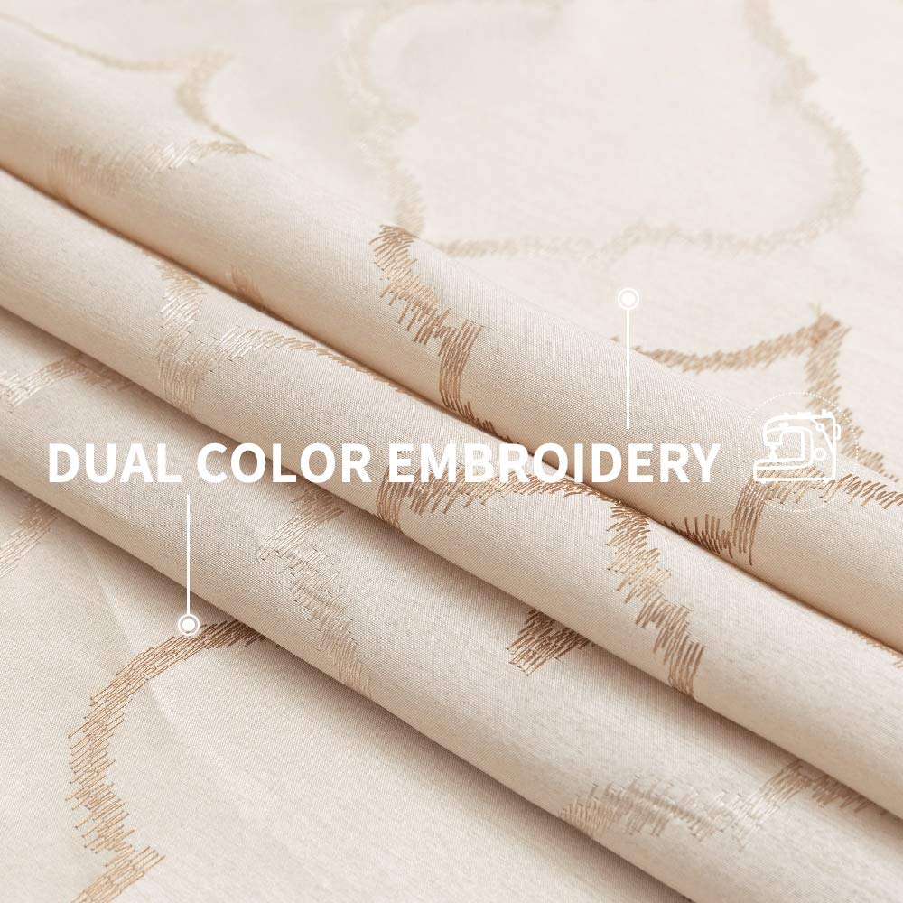 Amazon｜jinchan フェイクシルク花柄カーテン モロッコタイルデザイン