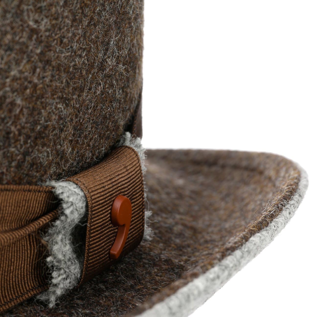 Bombín Shetland WoolD’Este Hombre - Made in Italy Gorro de Lana Sombrero con Forro, Banda grosgain Invierno otoño/Invierno