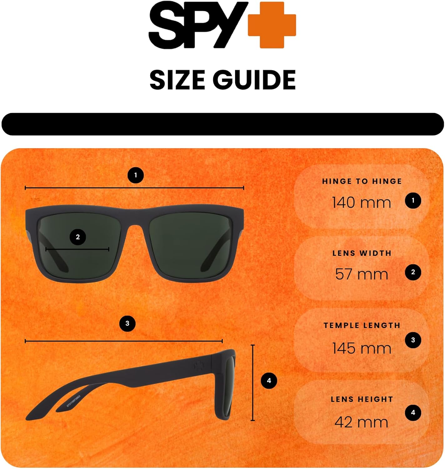 Spy Discord Rectangular Sunglasses for Men + BUNDLE with ACCESSORY EYEWEAR KIT - Image 4