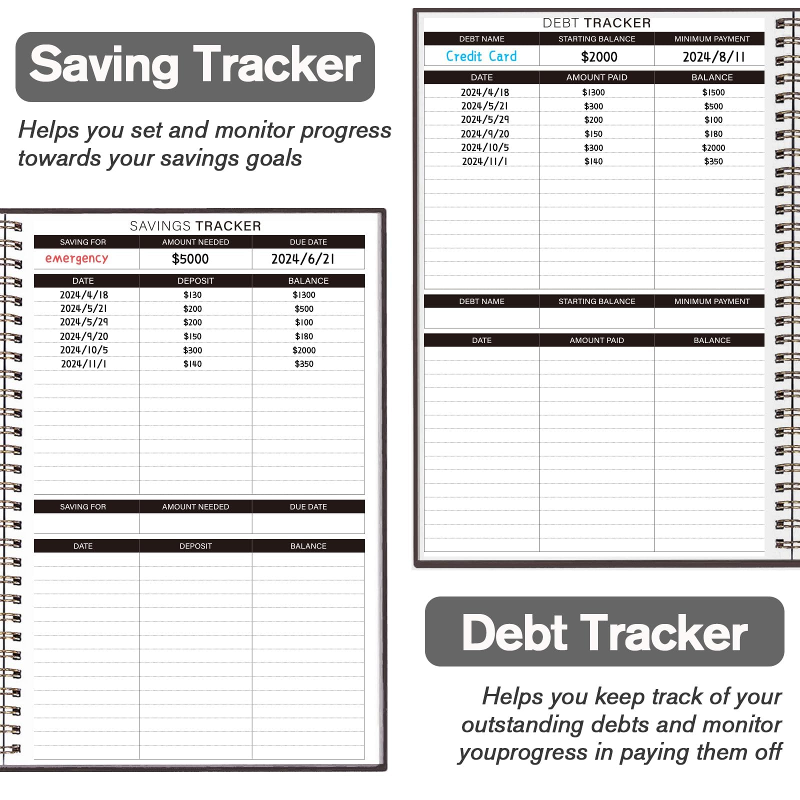 Budget Planner, Monthly Budget Book 2025 with Expense & Bill Tracker - Image 4