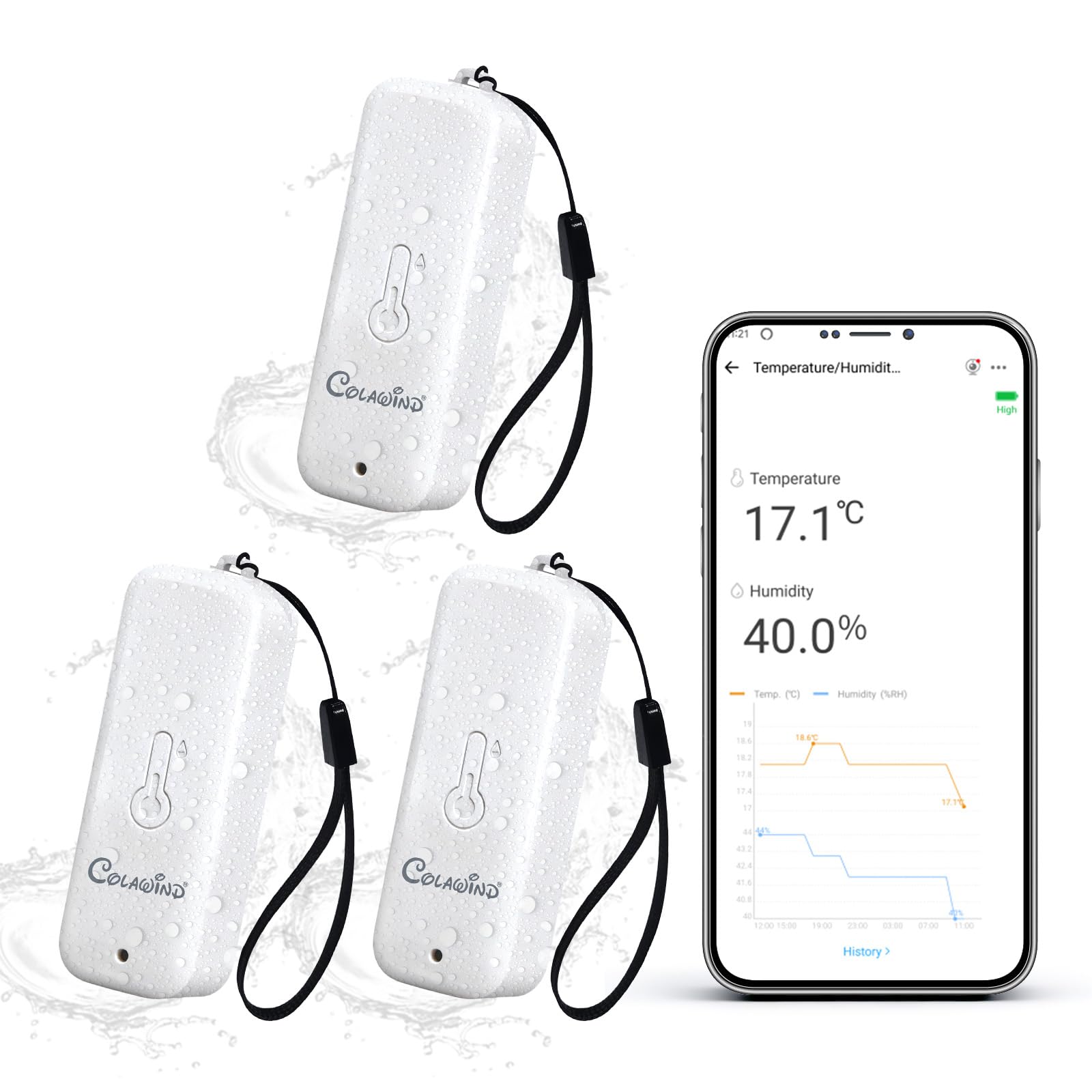Sensore di temperatura e umidità Zigbee - confezione da 3, termometro igrometro impermeabile IP65 per interni ed esterni, hub richiesto, monitoraggio remoto tramite app e domotica