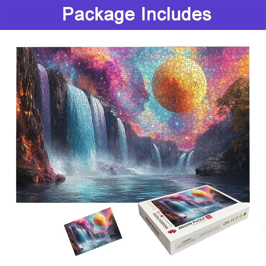 Puzzle Aurora dla dorosłych 3000, 3000 puzzli dla dorosłych, 122 x 81 cm, twarde, niemożliwe, drewniane, wymagająca gra dla kobiet, prezenty dla mężczyzn, motyw: (krajobraz), -8019