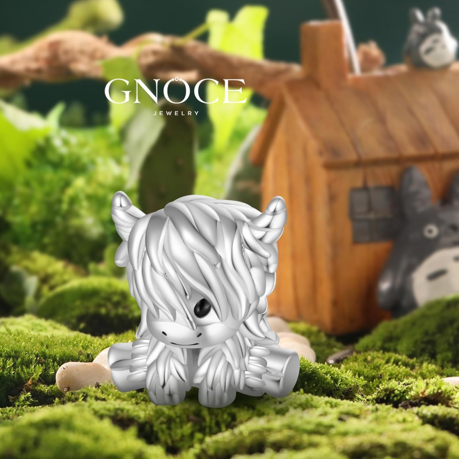 GNOCE Scottish Highland Cow Cute Love Charm For Women, S925 Sterling Silver Bead Charm Bracelet for Her, Jewelry Gift Animals - Image 6