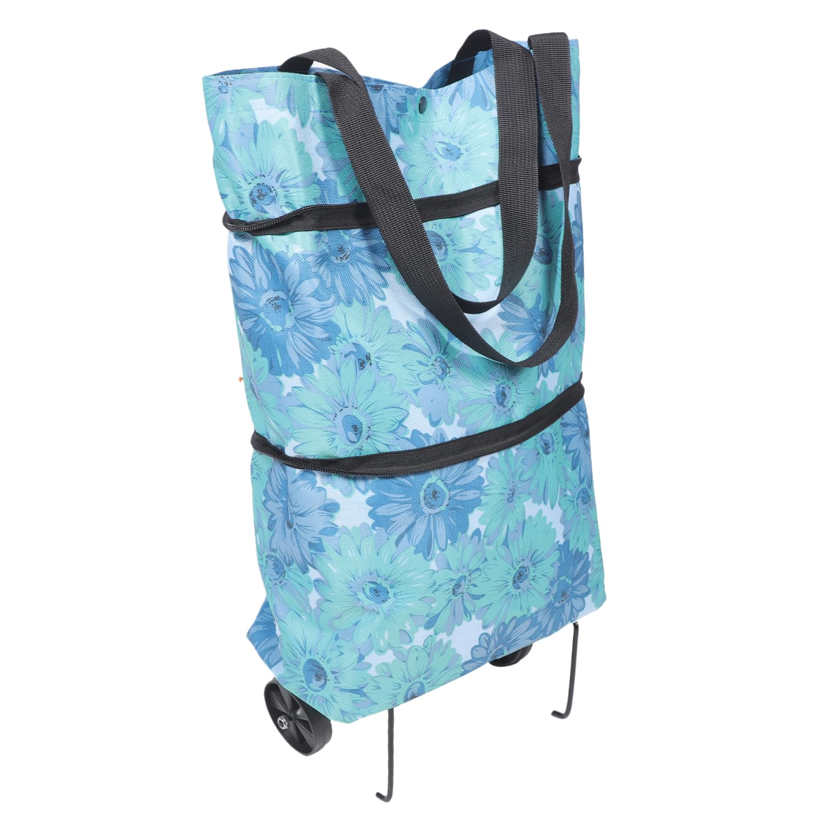 Borsa della spesa pieghevole con ruote Go Cart Tote Bags Rolling Tote Bag Rolling Shopping Bag Tote con ruote Tote Bag con ruote Borsa della spesa con ruote Carrello della spesa Tirante