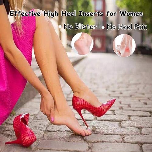 Miniatura 3 de Empuñaduras de talón, forros de talón de gel para mujeres y hombres, almohadillas de talón con inserciones de cojín, agarre deslizante para zapatos