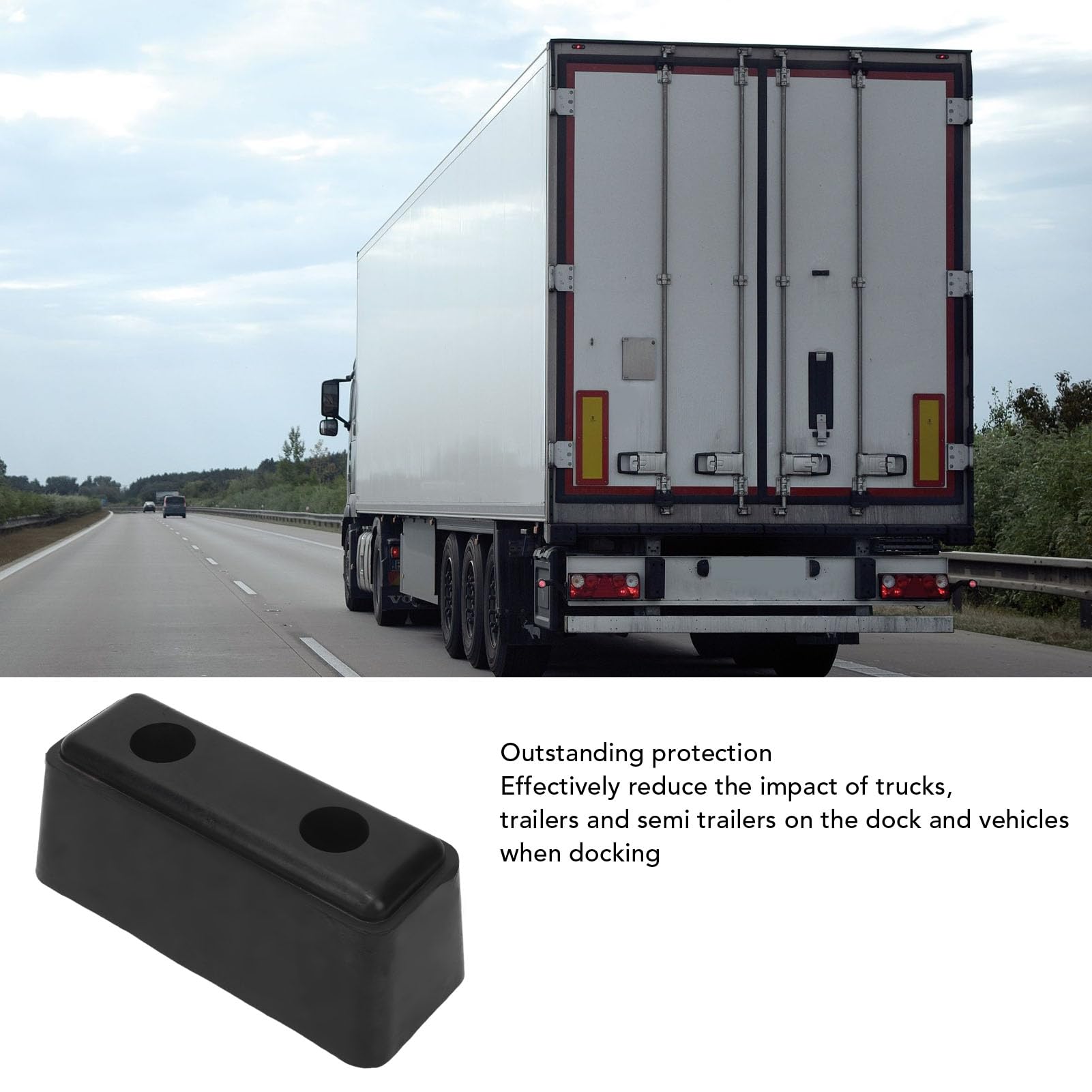 Jenngaoo Parachoques de Goma para Muelle de Carga, Resistente al Desgaste y Protección Refuerzo para Rampas de Trailer, Muelles de Carga y Embarcaciones, Diseño Universal Compatibl
