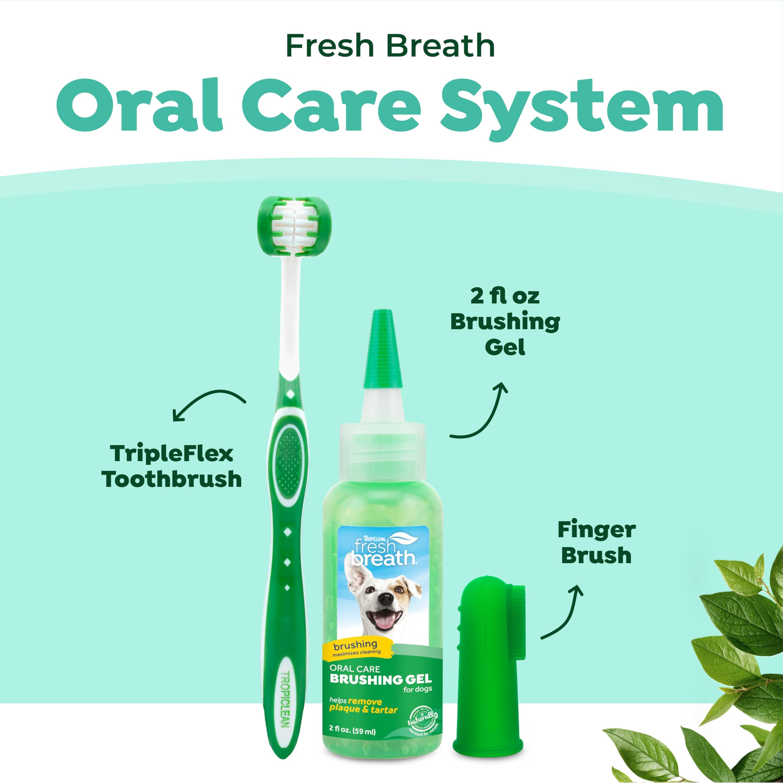 Kit de cepillo de dientes y pasta de dientes para cachorros, kit de limpieza de dientes para prevenir placa y sarro, ambientador de aliento, cuidado dental para perros 3
