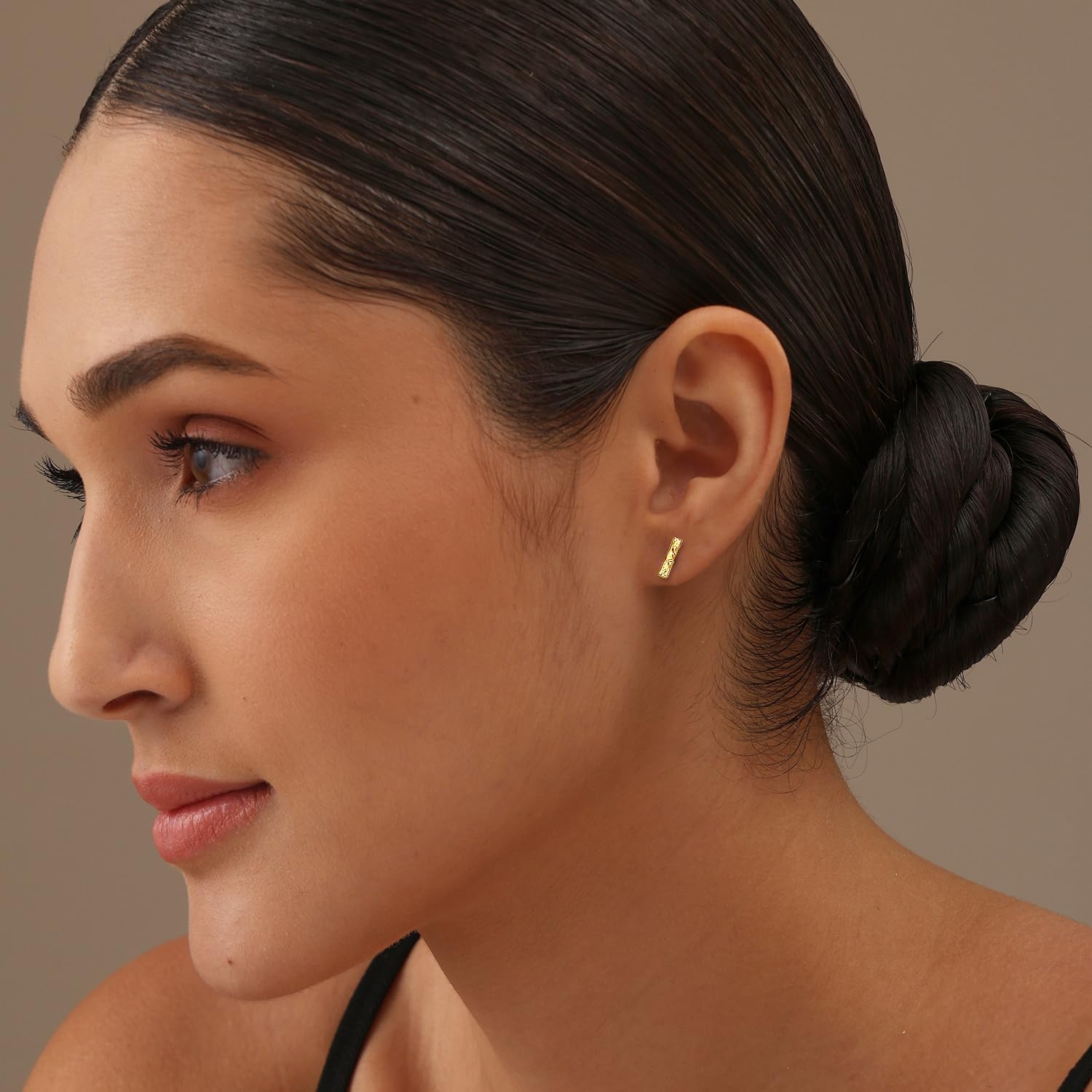 LeCalla 925 Steling Silver Hammered Earrings for Women | Lightweight Handcrafted Earrings | Minimalist Handmade Classic Texture Stud Drop Earrings for Women